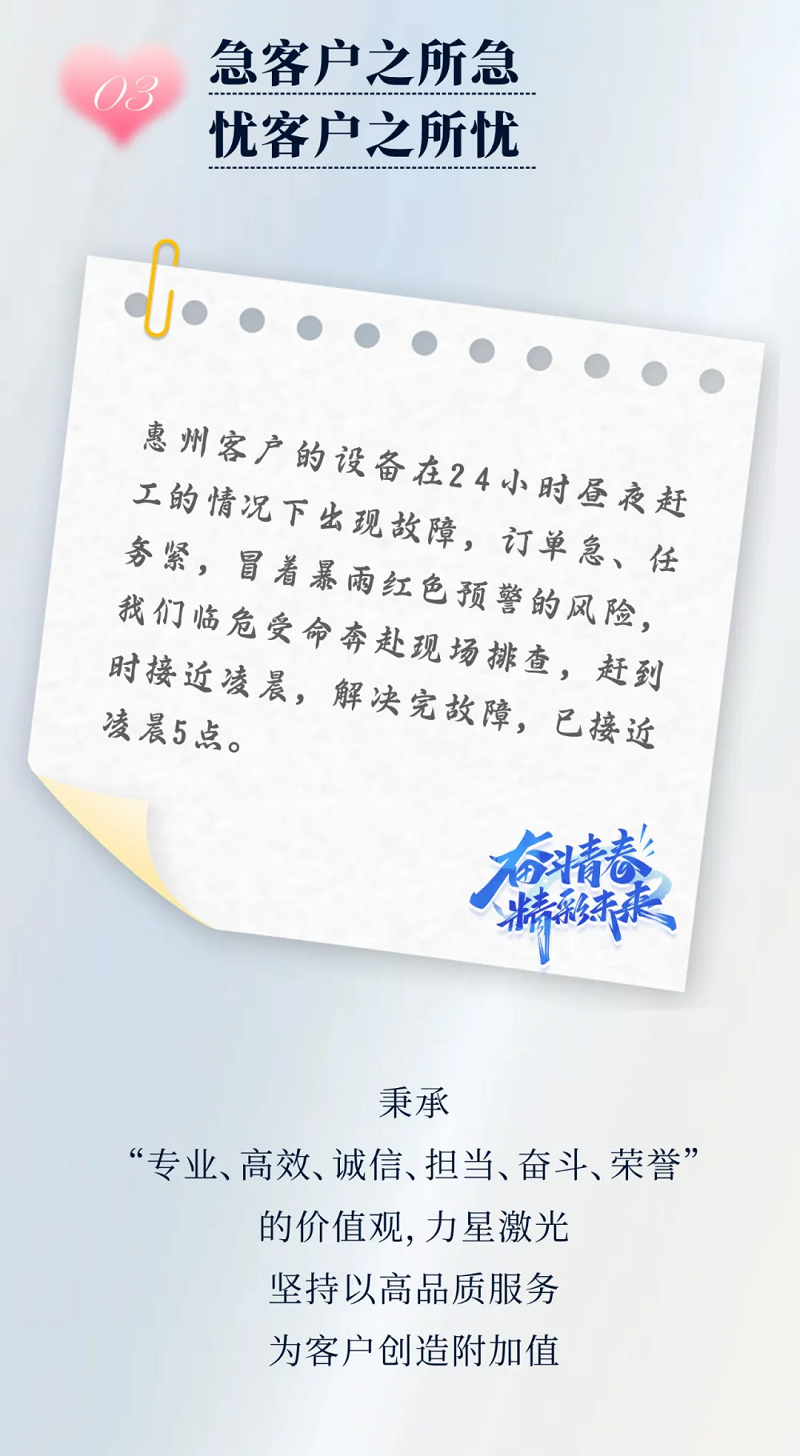力星激光服务怎么样？力星用五星凯发官网入口的售后服务贴心为您解忧！
